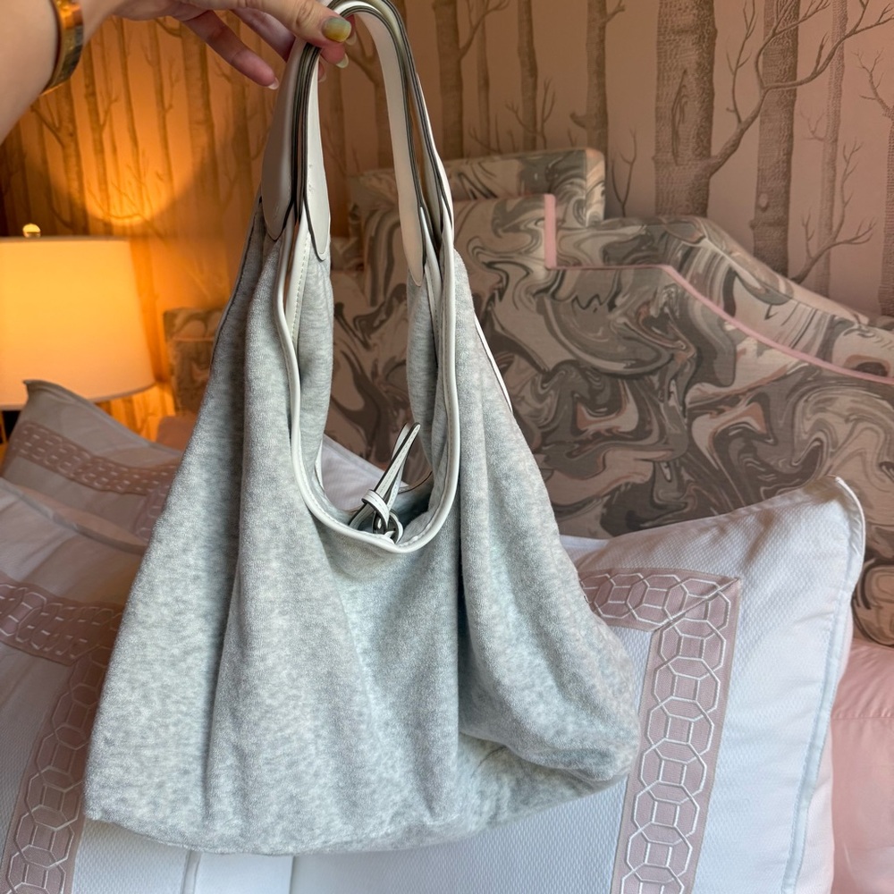 Stoney Clover Lane Light Gray Shoulder Tote